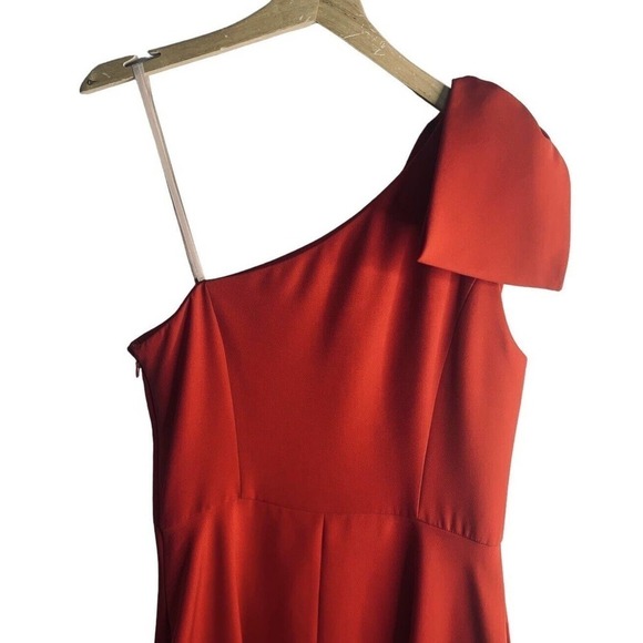 Gal Meets Glam Yvonne Dress Womens Size 10 Red One Shoulder NWT $158 - Picture 12 of 12